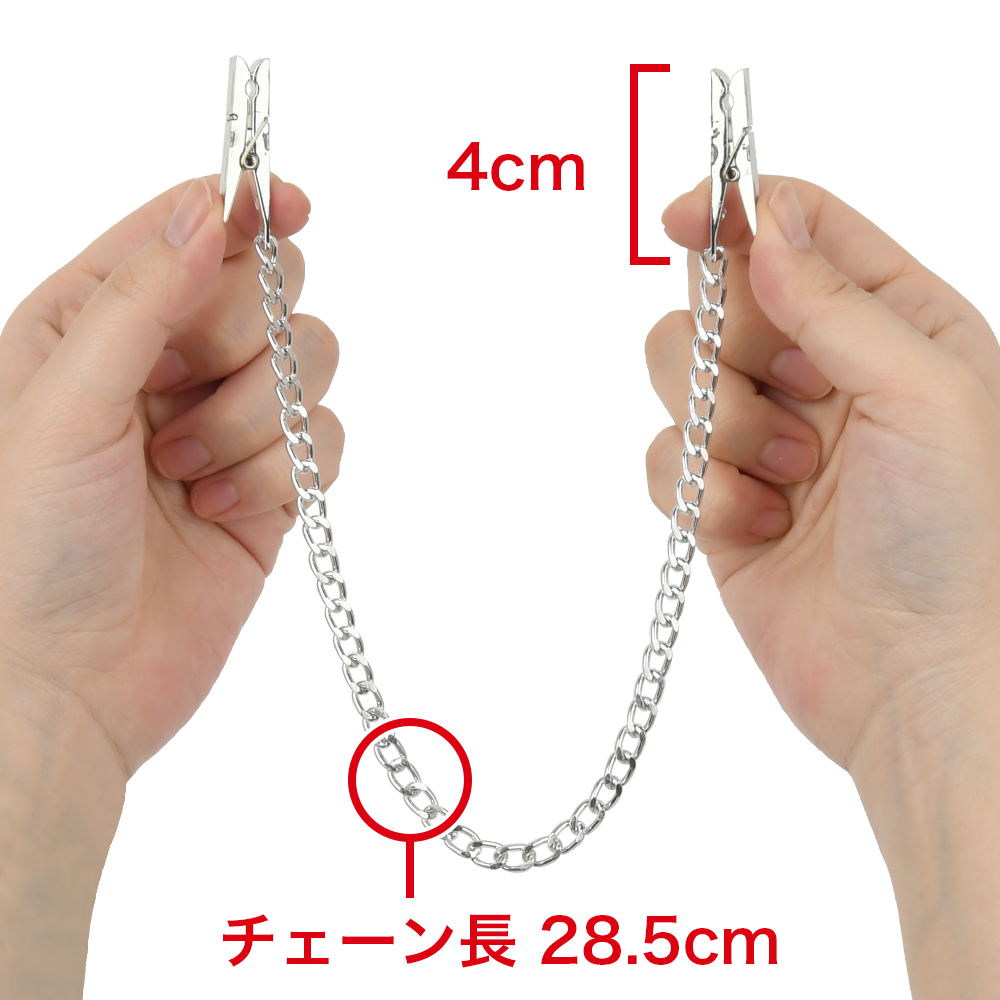 フェティッシュファンタジーシリーズ ニップルチェーンクリップ シルバーの画像 4