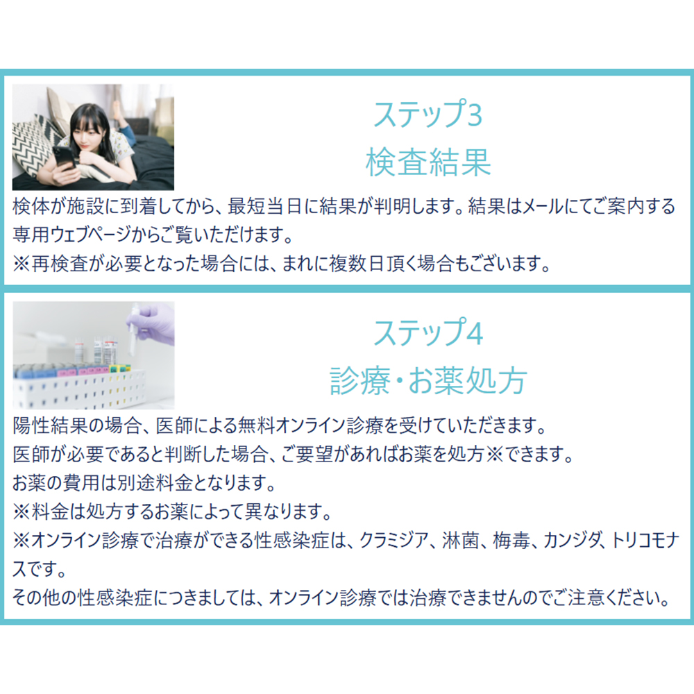 【女性用】６項目リッチ性病検査キットの画像 3
